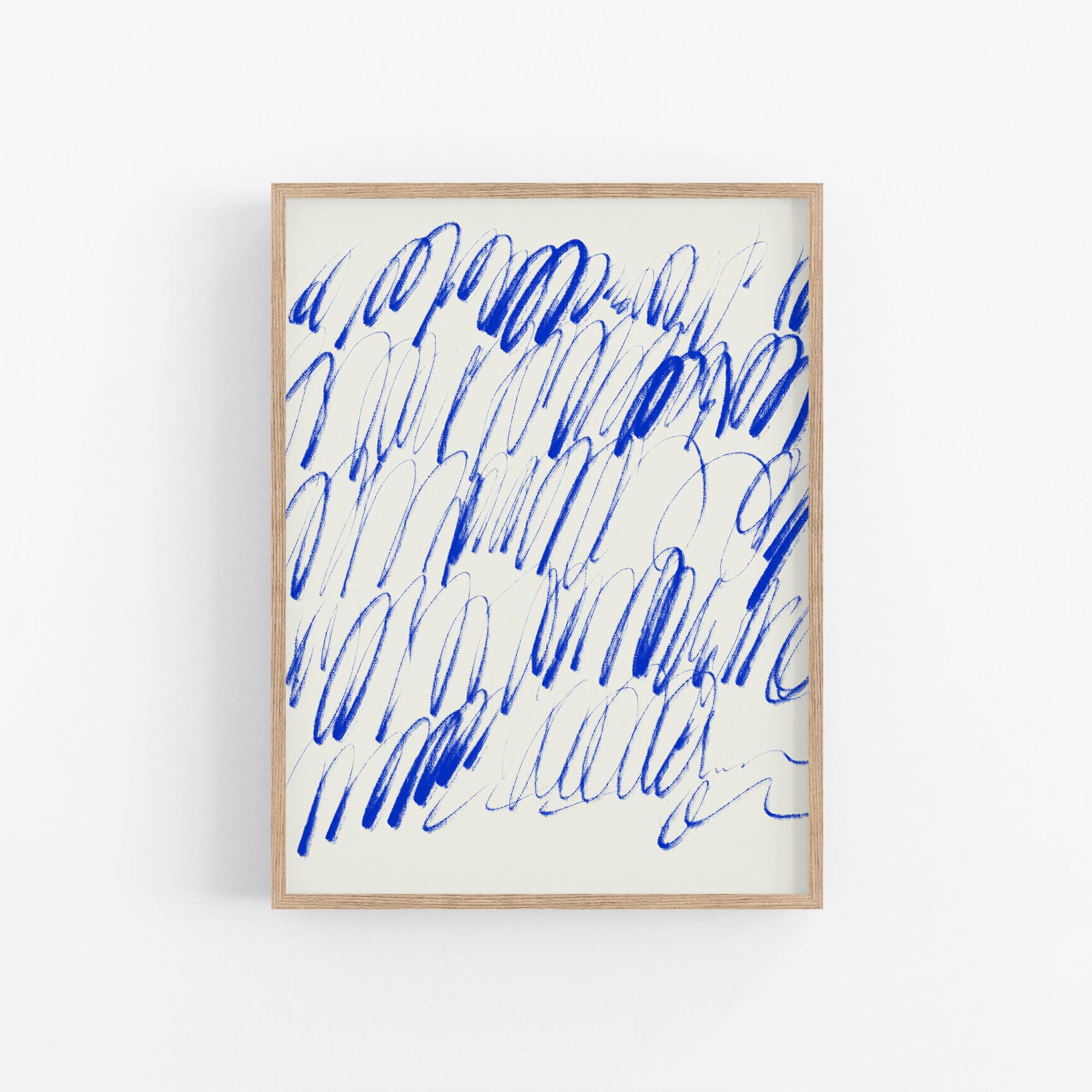 Abstract blue painting giclee print