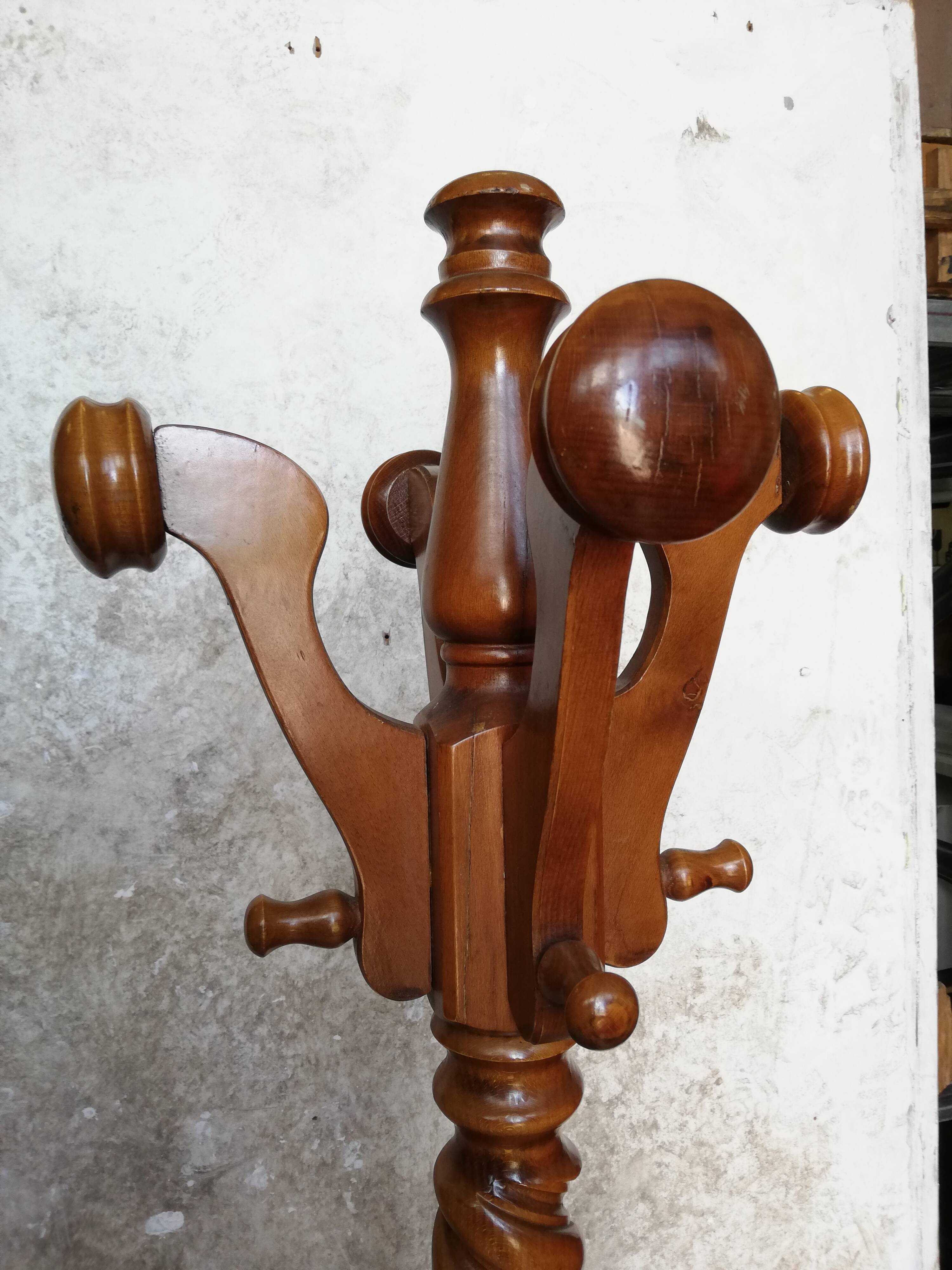 Vintage wooden coat rack