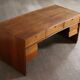 Curved Directors desk in walnut, Italy 1940s
