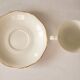 Set of 2 Sologne porcelain coffee cups, white and gold
