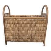Wicker and rattan magazine rack