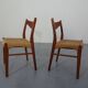 Set of Teak and Paper Cord Dining Chairs by Ejner Larsen for Glyngøre Stolefabrik, 1960s