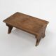 Small Rustic Wooden Stool with Curved Base, France, 1900s