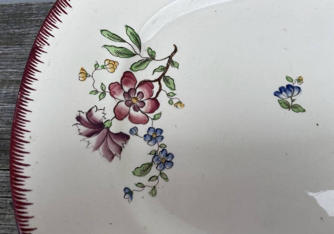 Ironstone serving platter Sarreguemines Strasbourg