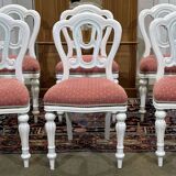 Set of 6 English Victorian style mahogany chairs.