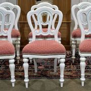 Set of 6 English Victorian style mahogany chairs.