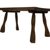 Vintage wooden side table small table wabi sabi natural design
