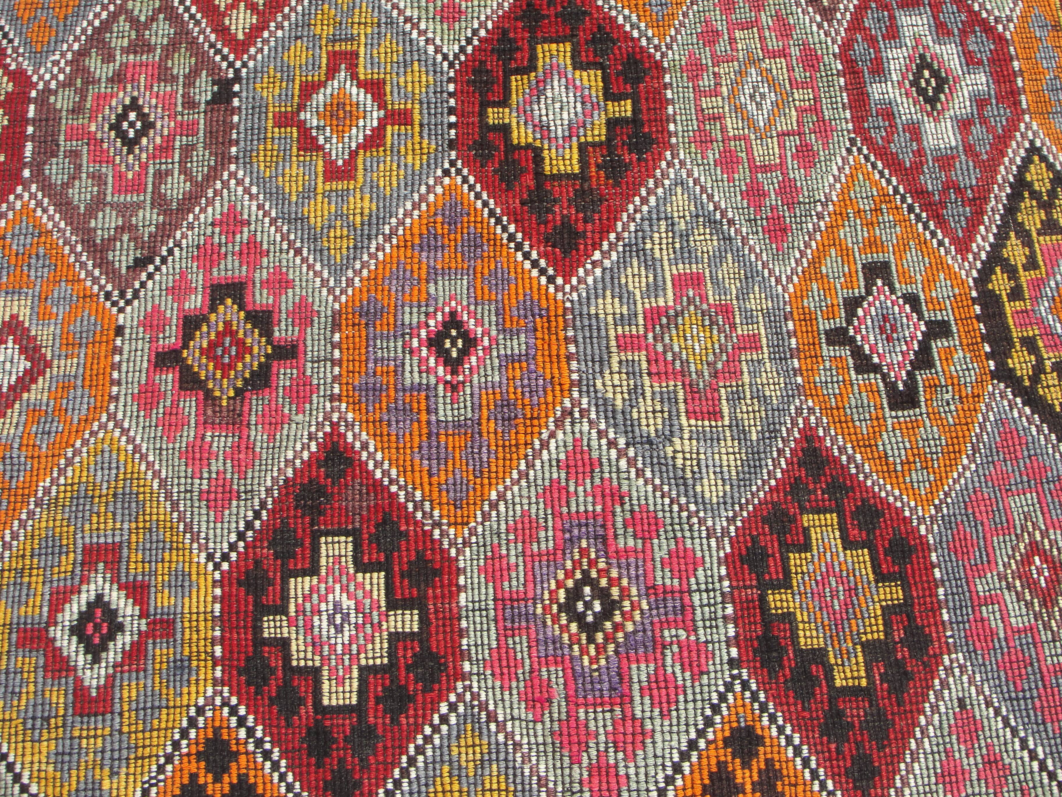 Large Kilim Rug, Vintage Rug, Home Decor rug, Turkish Kilim