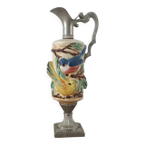 Retro Barbotine Birds Carafe