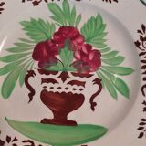 Assiettes plates Sarreguemines fin XIXème série de deux