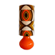 Orange opaline table lamp and vintage fabric