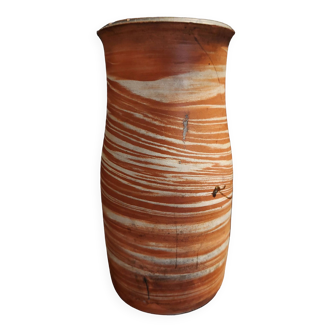 Céramique XXème vase en terre mêlée non signé