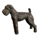 Antique Sculpture Airedale Terrier Welsh Regule Art Deco 1930