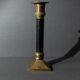 Lot of 3 vintage brass candlesticks from the 1940s, various shapes, classic antique design, retro table decoration, elegant gift idea.