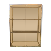 1970s Italian Renato Zevi smoked glass and brass etagere display cabinet
