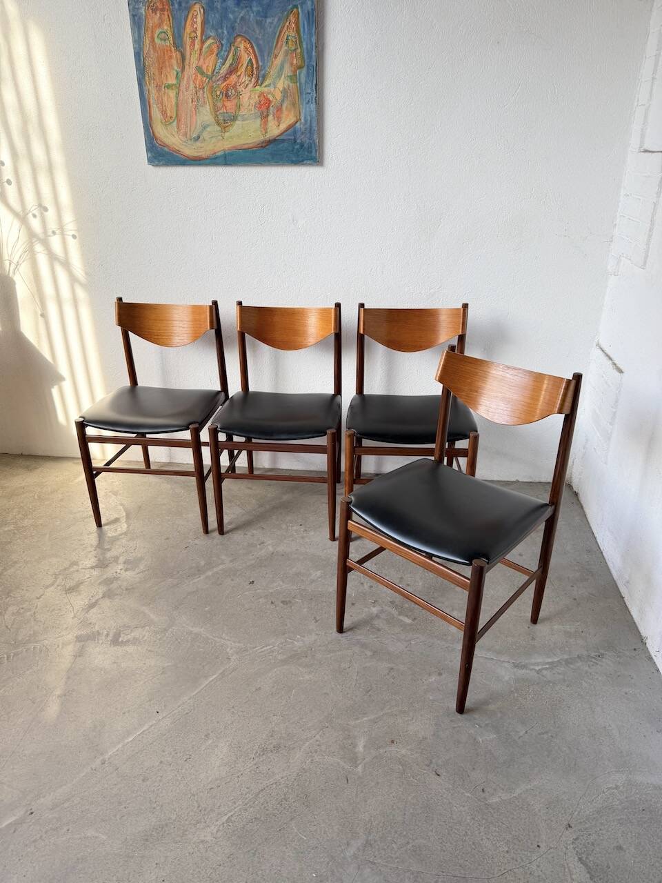 Set 4 chaises italiennes Gianfranco Frattini