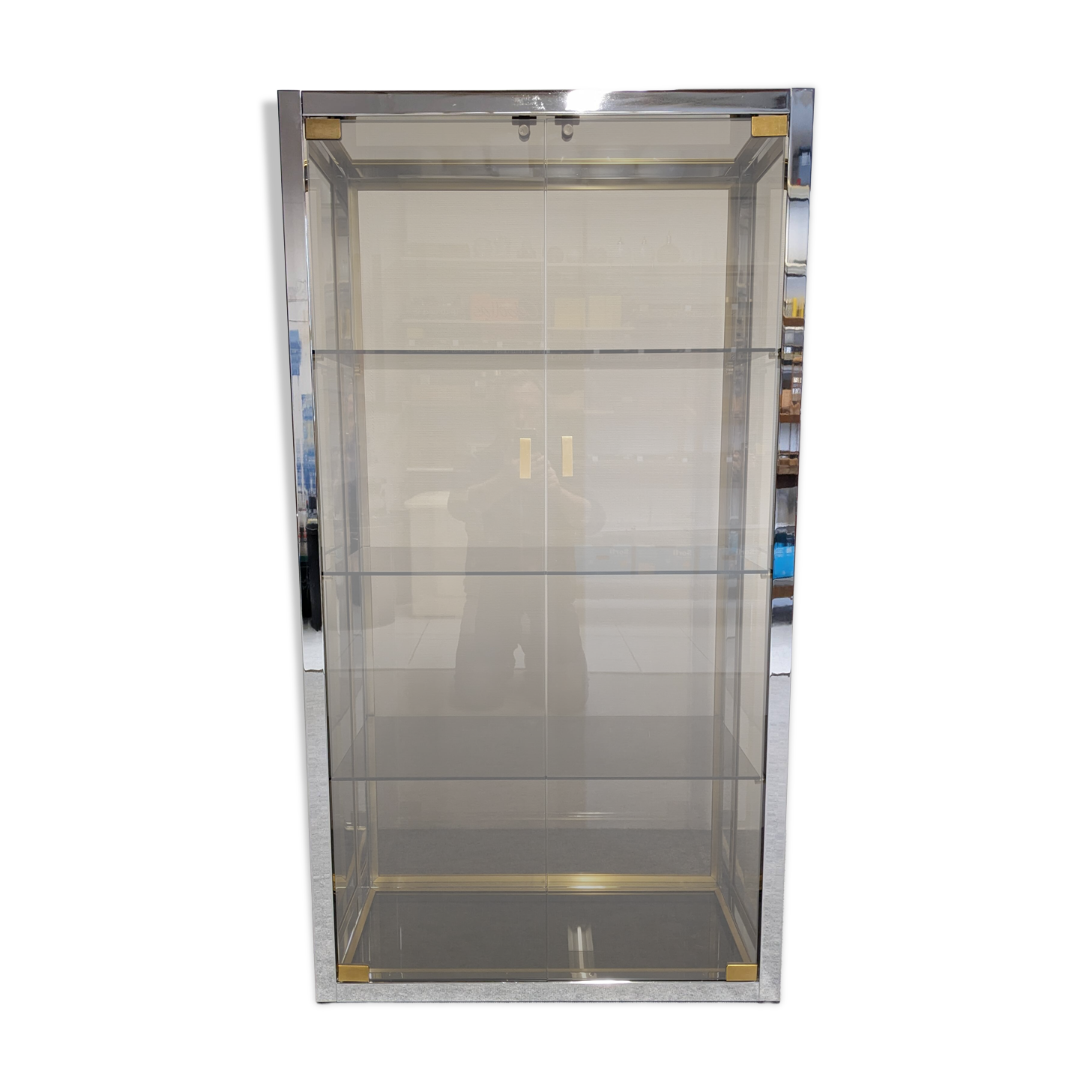 Hollywood Regency display cabinet by Renato Zevi, Italy circa 1970