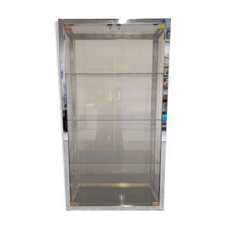 Vitrine Hollywood Regency de Renato Zevi, Italie vers 1970