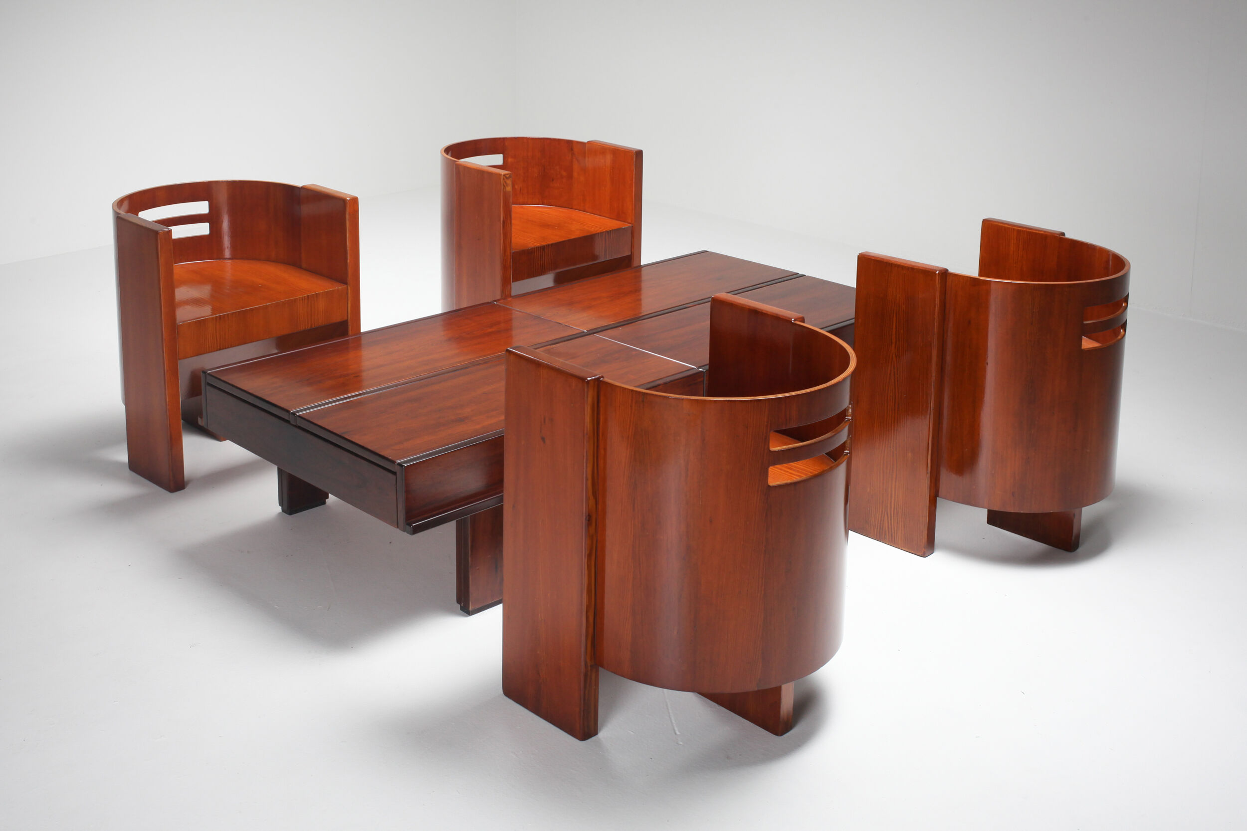 Fauteuil moderniste en acajou - années 1930
