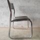 Vintage 70s black skai sled chair
