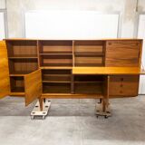 Scandinavian high enfilade 1960 solid teak