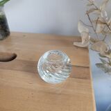 Glass candle holder