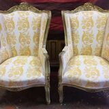 Pair of wing chairs
