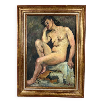 Louise-Jeanne Cottard Fossey. Oil on canvas, framed