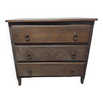 Ancienne commode 3 tiroirs en bois