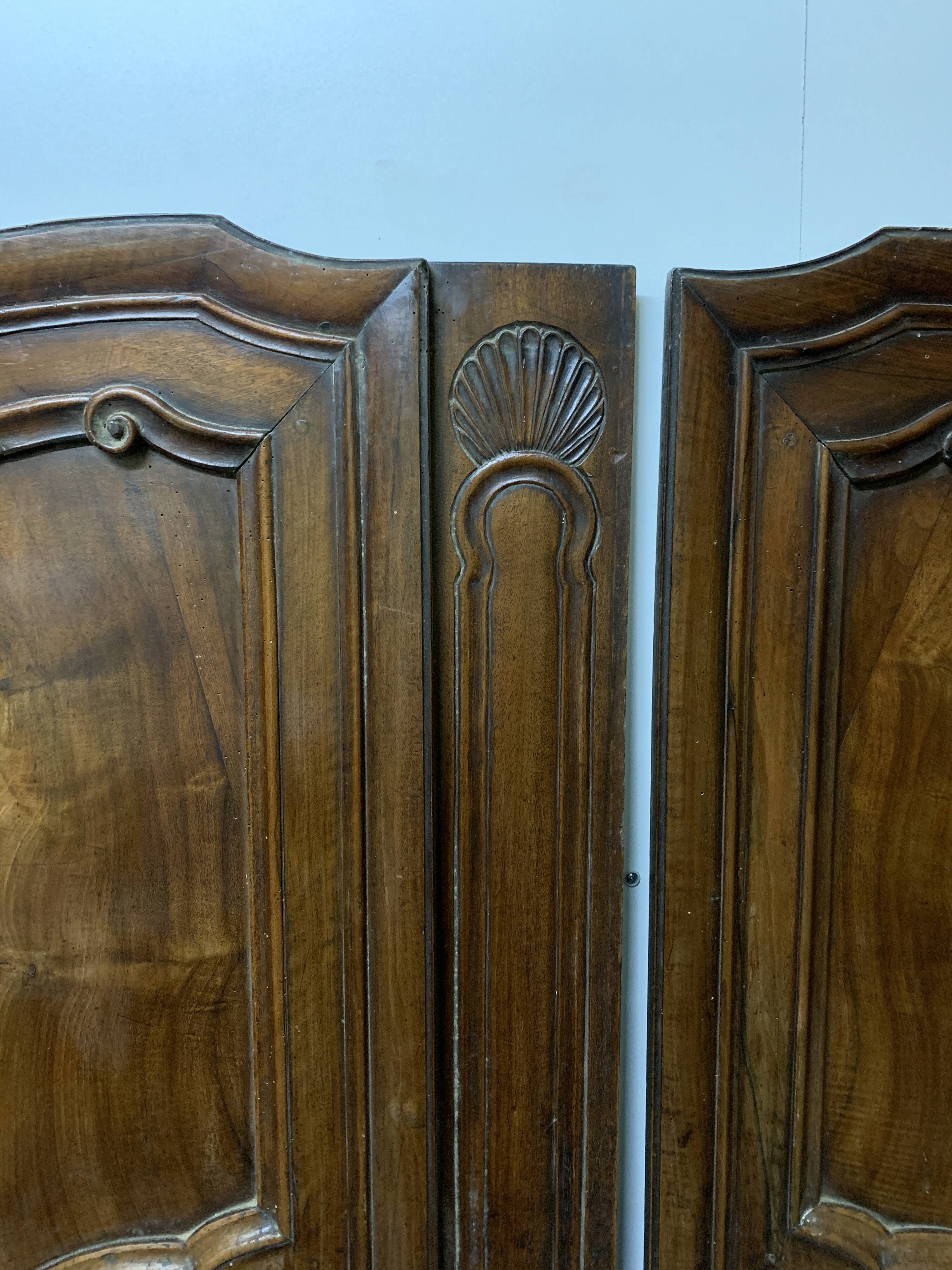 Pair of walnut doors
