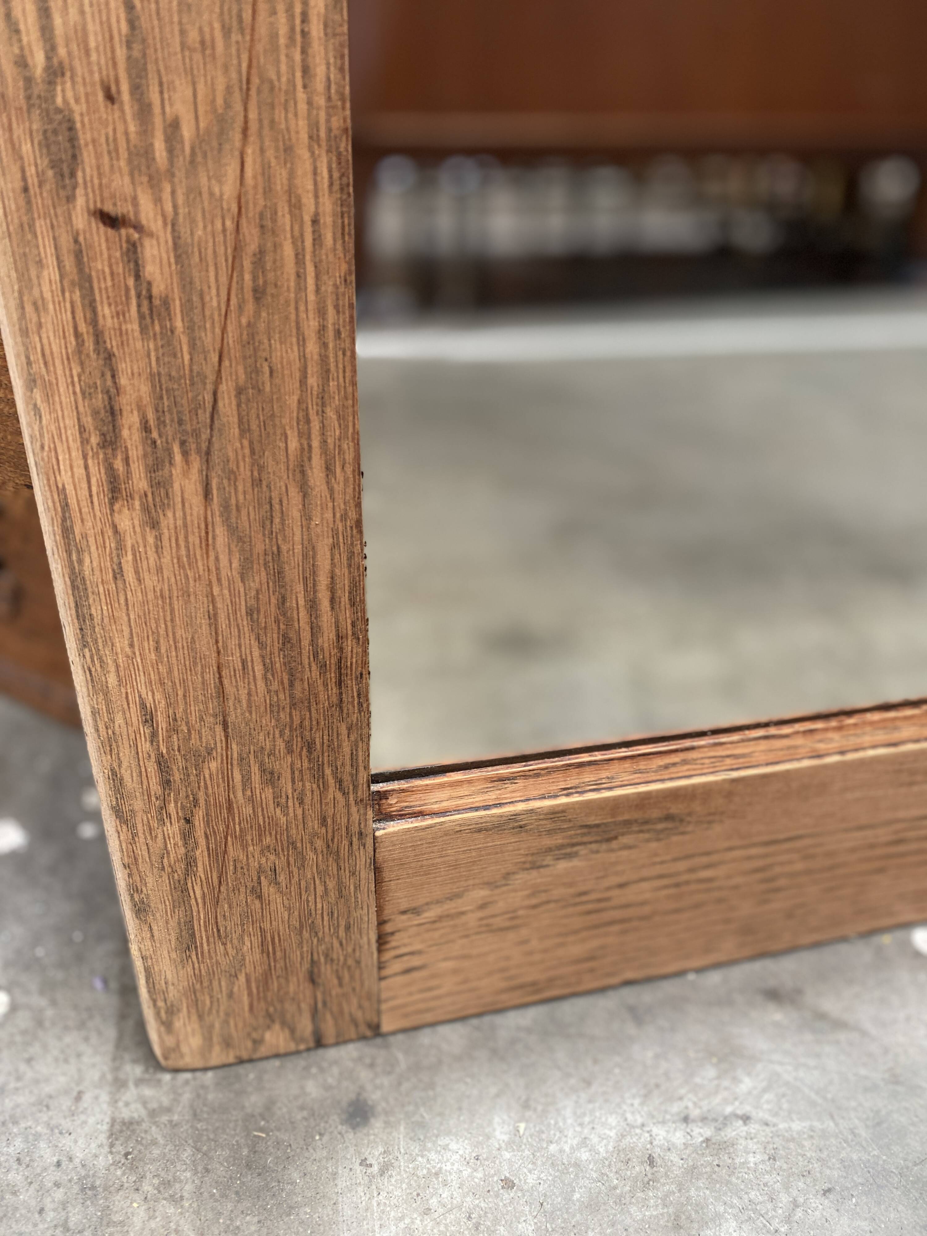 Miroir en pied en chêne