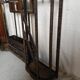 Exceptional and imposing hall wardrobe in hammered wrought iron.