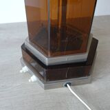 Large plexiglass lamp design year 70s Rega