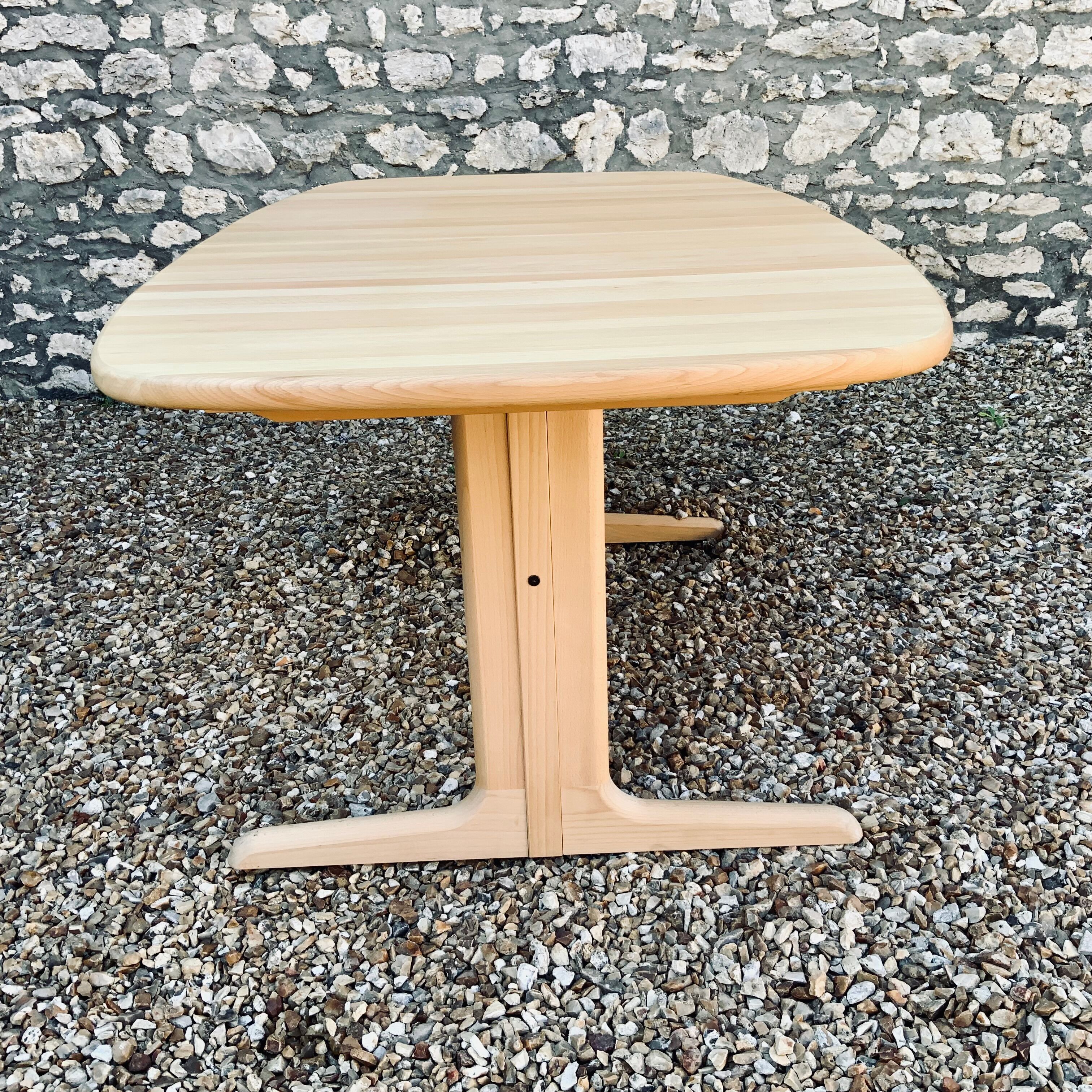 Scandinavian Design Extension Table 1960/70 In Solid Beech