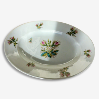 Flat oval porcelain