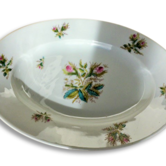 Flat oval porcelain