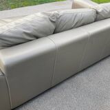 Roche Bobois 3-seater sofa in beige leather