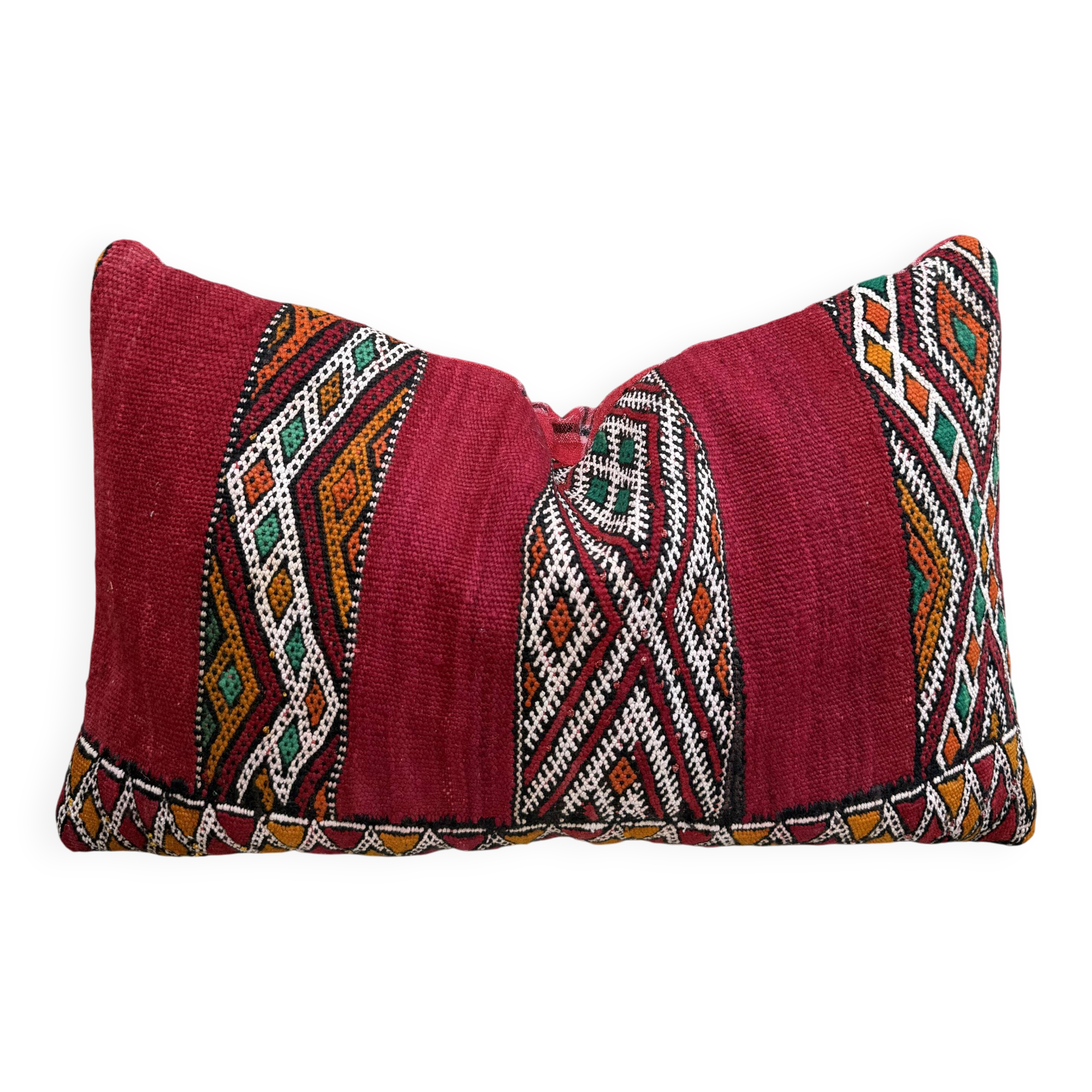Taie d'oreiller marocaine, housse de coussin berbère, taie d'oreiller tissé