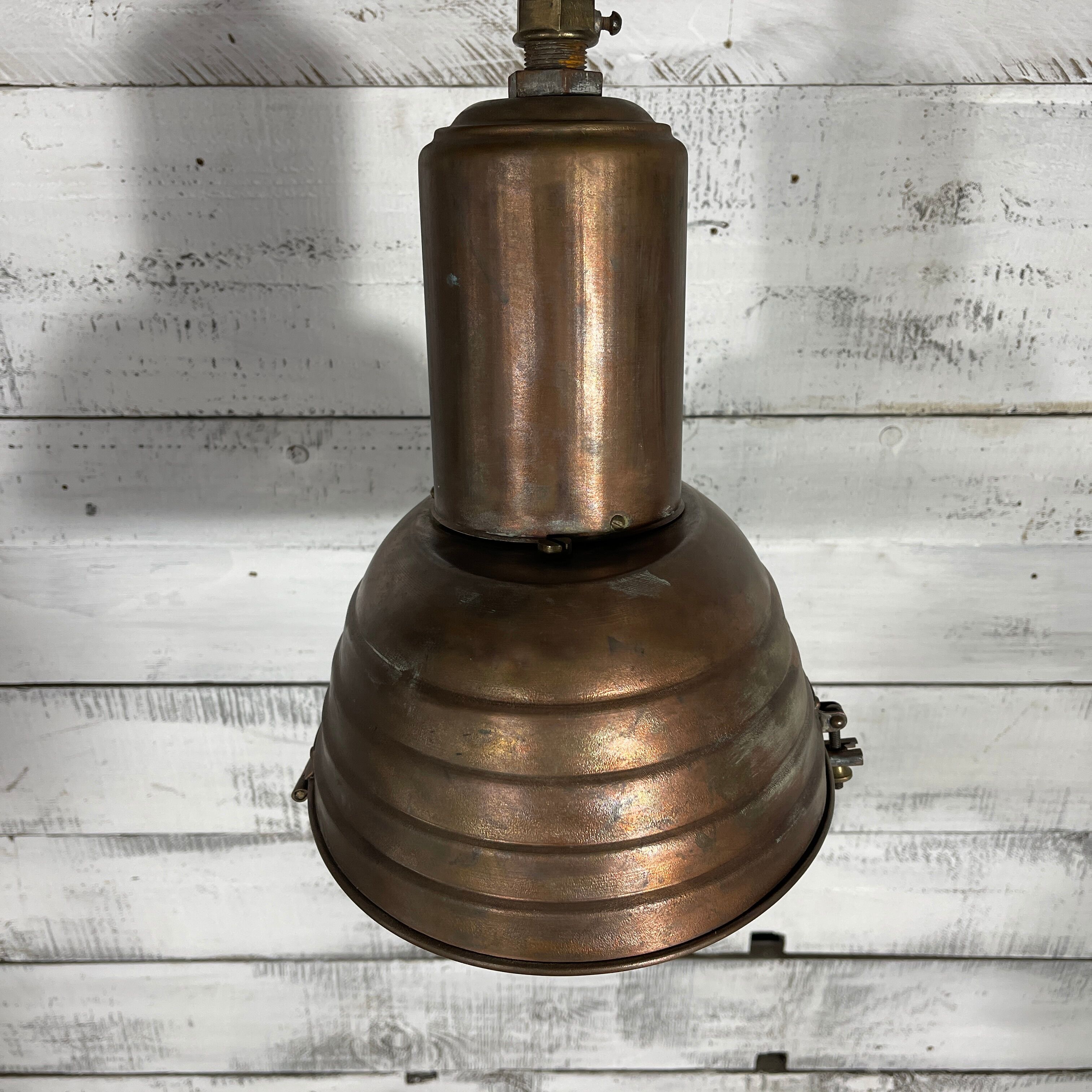 Wall lamp in copper and brass