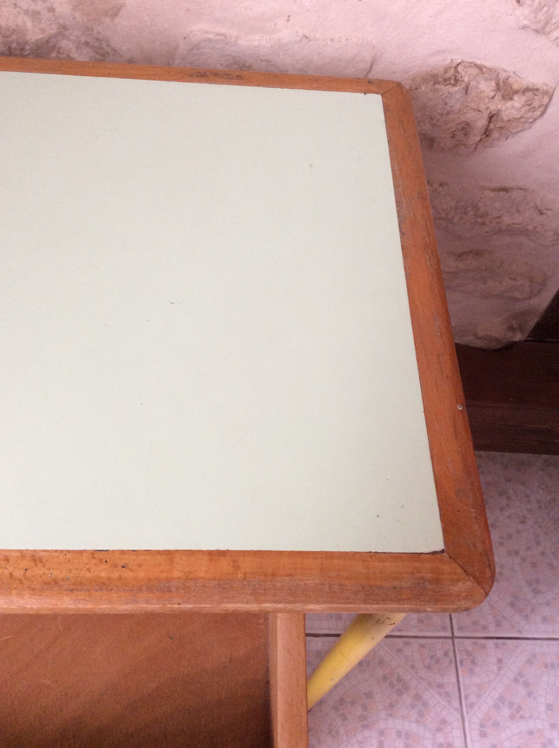 School desk and chair