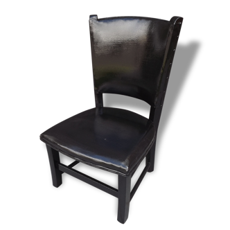 Chaise enfant noire 60' vintage indus