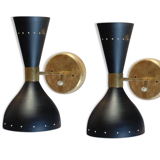 Pair of Italian wall lamps 50s style
