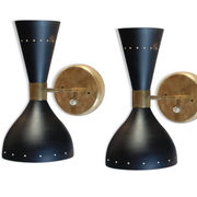 Pair of Italian wall lamps 50s style