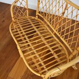 Vintage rattan lounge set 1970