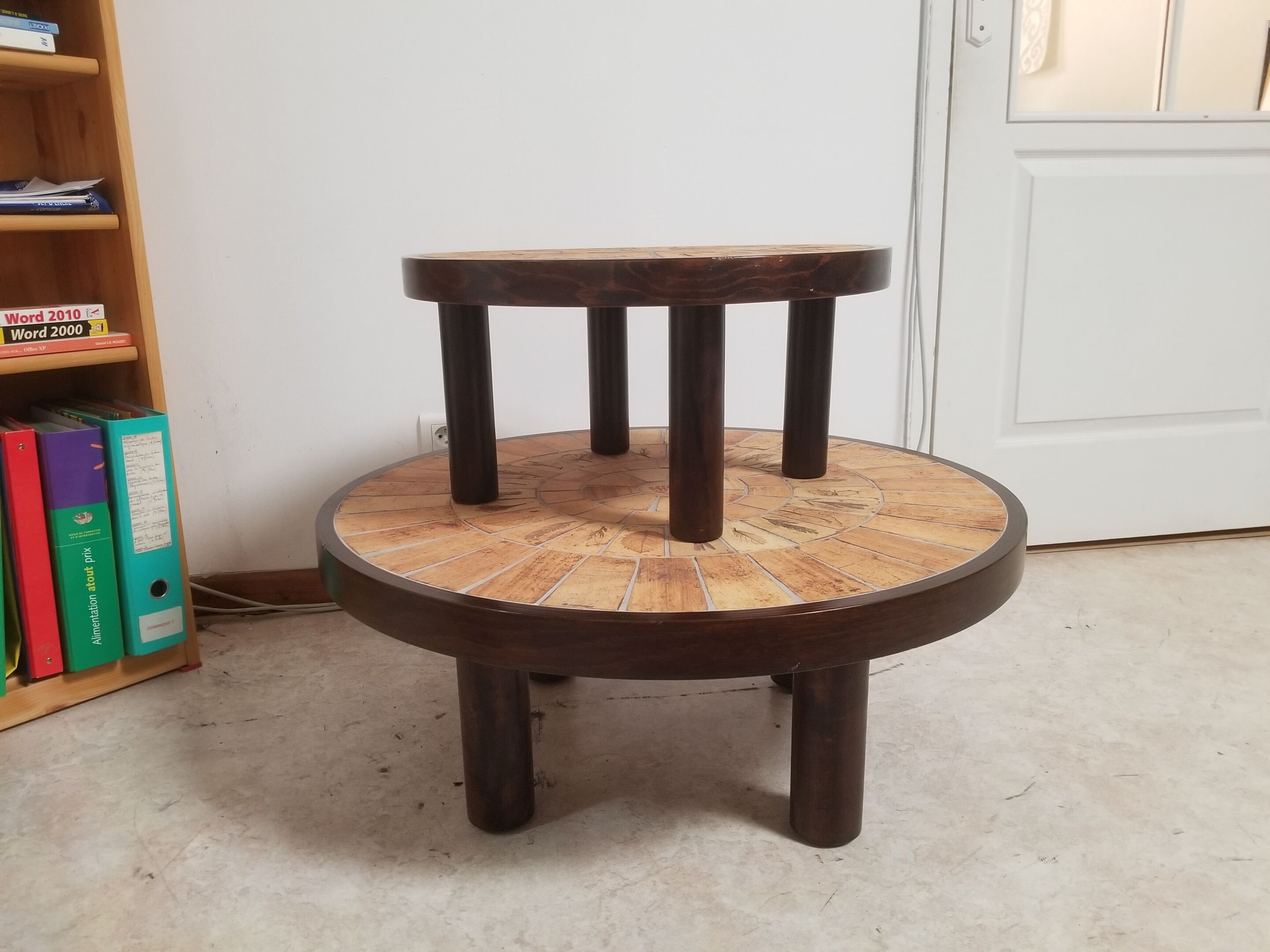 Duo coffee tables Roger Capron model Garrigue
