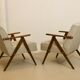 Pair of vintage armchairs design year 60 in oak