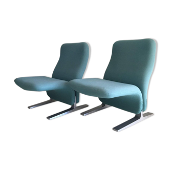 Pair of armchairs Concorde model Pierre Paulin for Artifort 1960 s