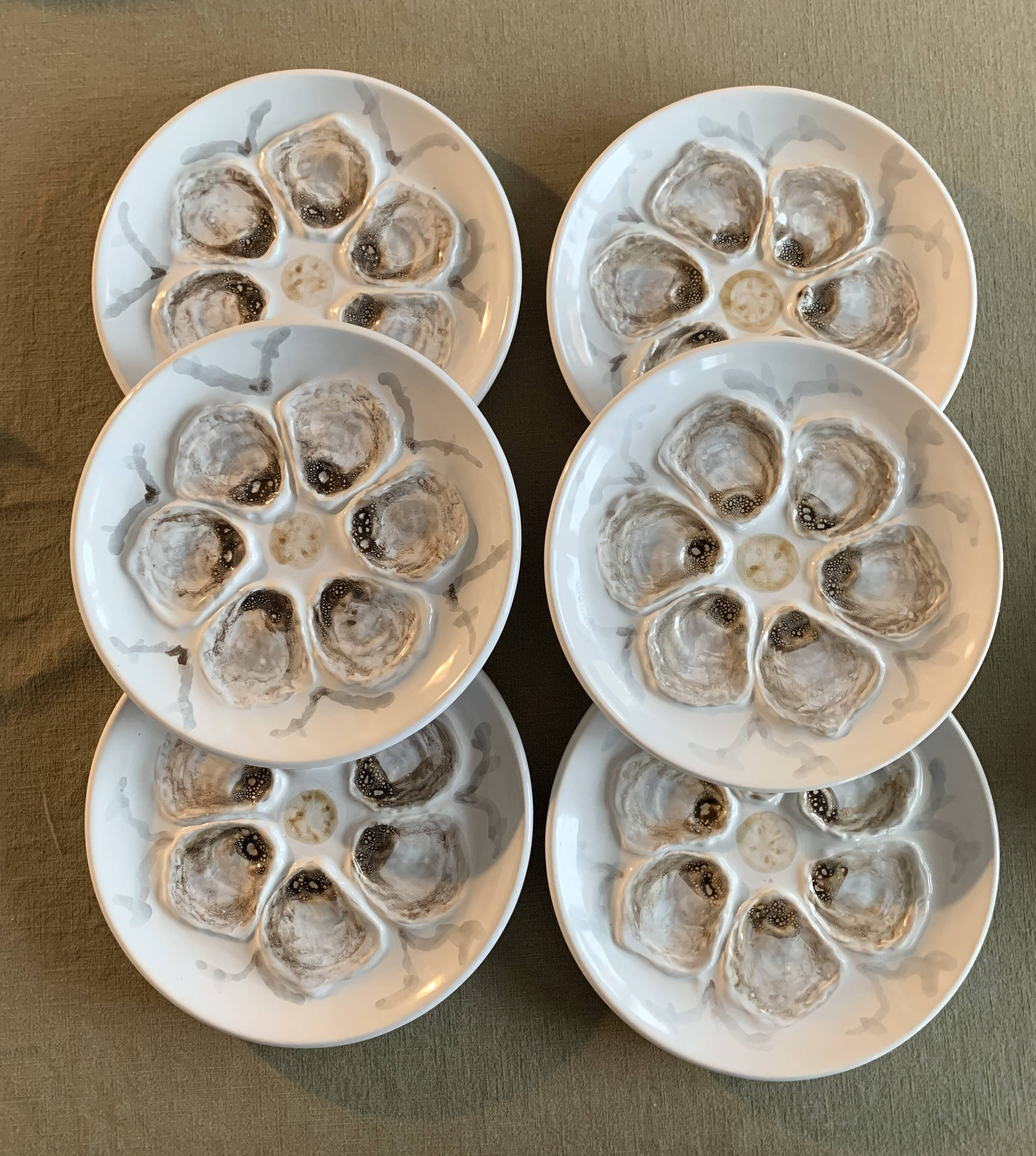 Oyster or shellfish plates Saint Amand