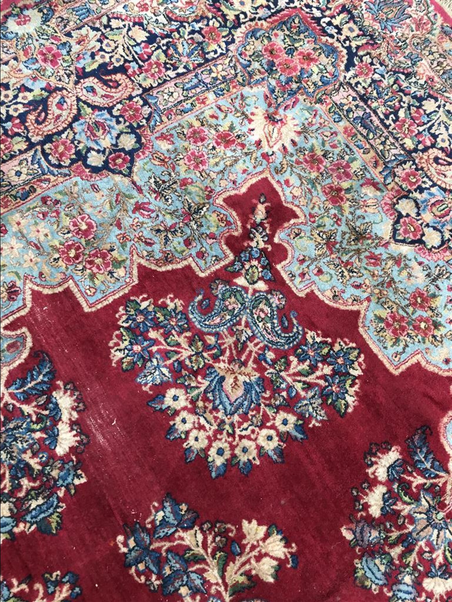 Persian Kerman rug handmade 273 x 353 cm