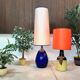 Large glazed ceramic art table lamp from Krösselbach, West-Germany, 1960s